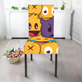 Cute Emoji Pattern Print Dining Chair Slipcover