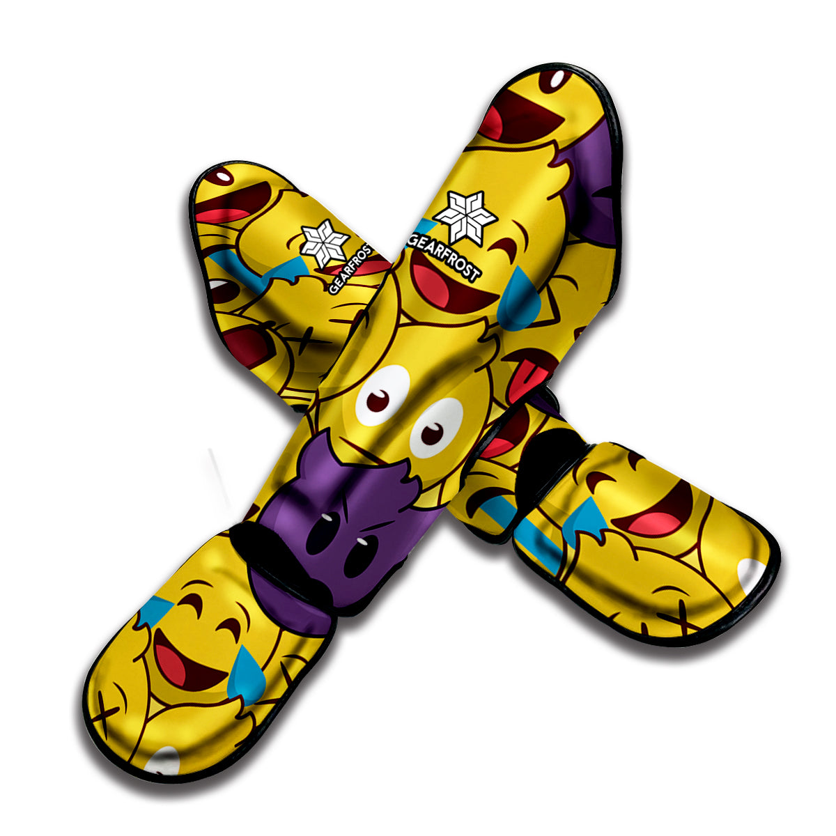 Cute Emoji Pattern Print Muay Thai Shin Guard