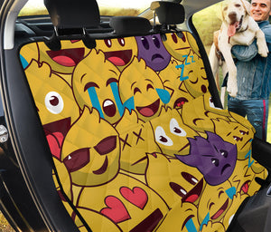 Cute Emoji Pattern Print Pet Car Back Seat Cover