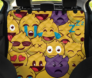 Cute Emoji Pattern Print Pet Car Back Seat Cover