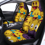 Cute Emoji Pattern Print Universal Fit Car Seat Covers