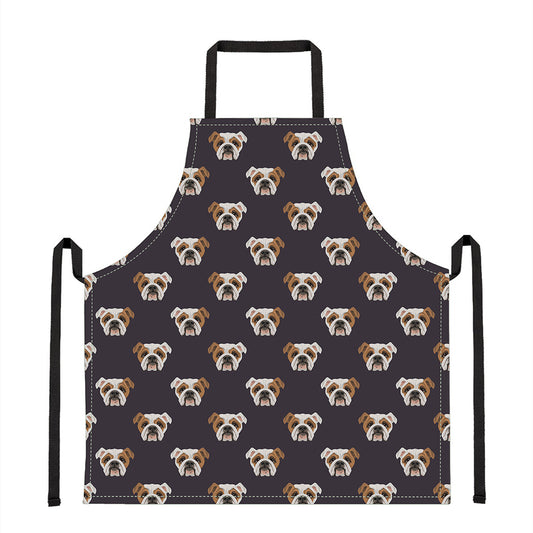 Cute English Bulldog Pattern Print Apron