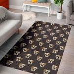Cute English Bulldog Pattern Print Area Rug