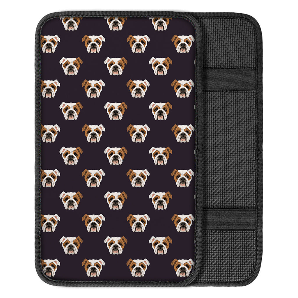Cute English Bulldog Pattern Print Car Center Console Cover