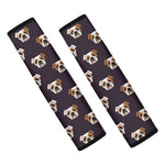 Cute English Bulldog Pattern Print Car Seat Belt Covers