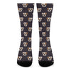 Cute English Bulldog Pattern Print Crew Socks