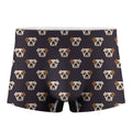 Cute English Bulldog Pattern Print Men's Boxer Briefs