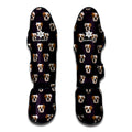 Cute English Bulldog Pattern Print Muay Thai Shin Guards