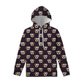 Cute English Bulldog Pattern Print Pullover Hoodie