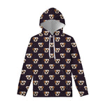 Cute English Bulldog Pattern Print Pullover Hoodie