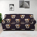 Cute English Bulldog Pattern Print Sofa Cover