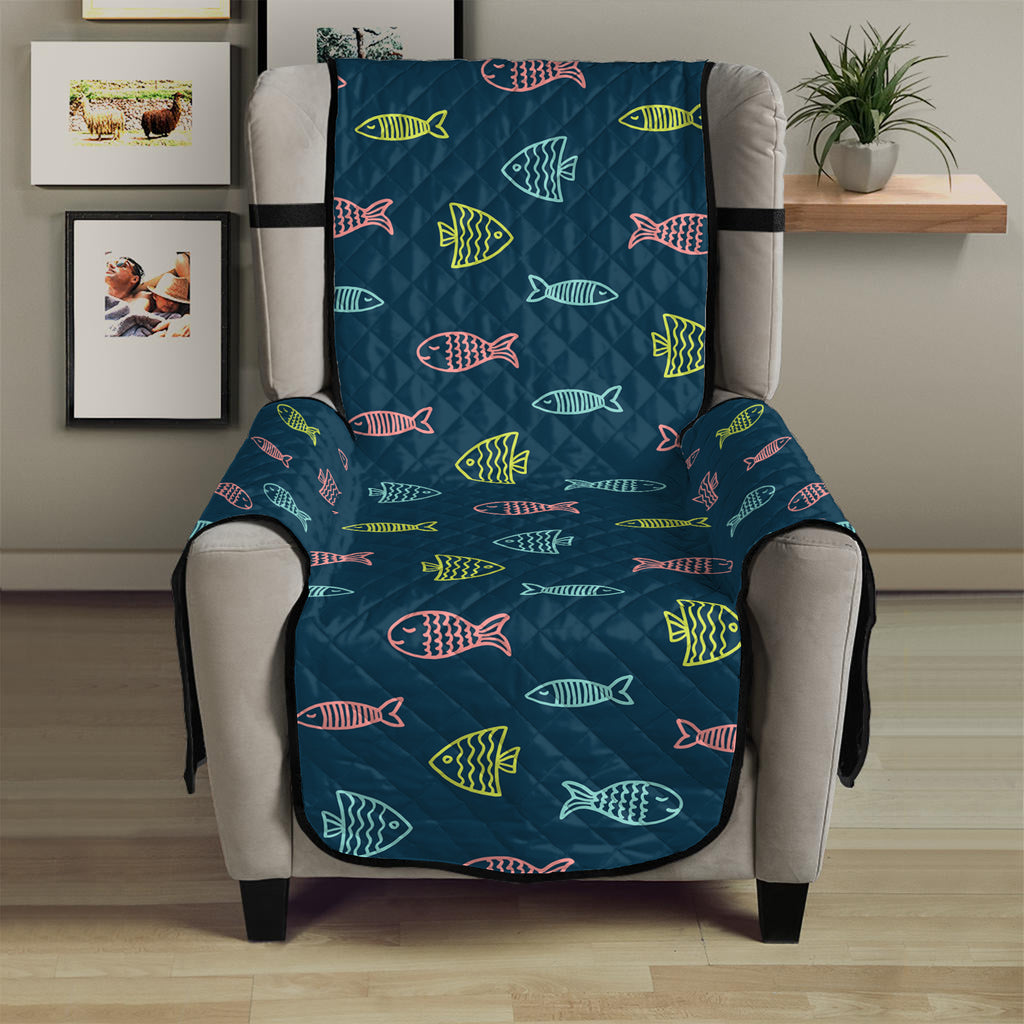 Cute Fish Pattern Print Armchair Protector