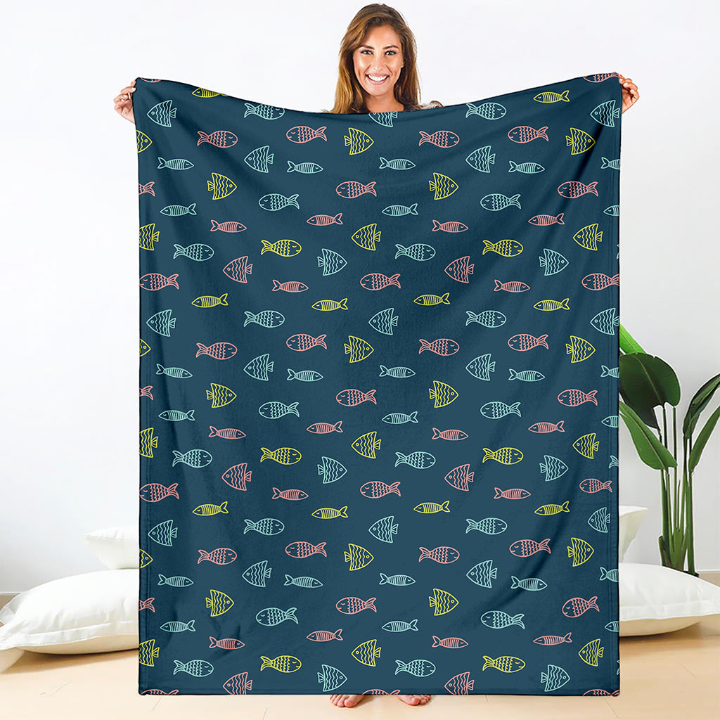 Cute Fish Pattern Print Blanket