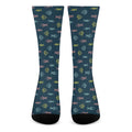 Cute Fish Pattern Print Crew Socks