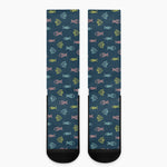 Cute Fish Pattern Print Crew Socks