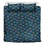 Cute Fish Pattern Print Duvet Cover Bedding Set