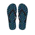Cute Fish Pattern Print Flip Flops