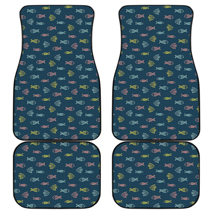 Cute Fish Pattern Print Front and Back Car Floor Mats