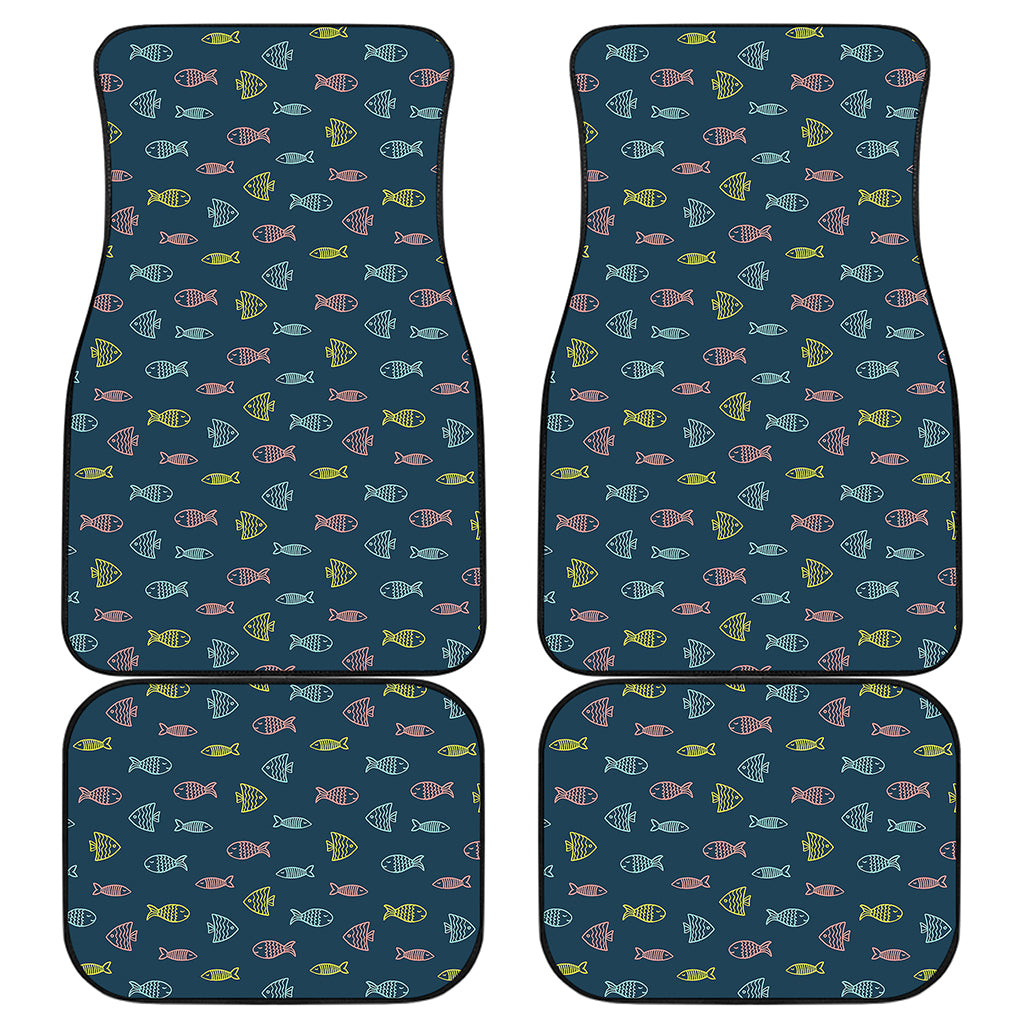 Cute Fish Pattern Print Front and Back Car Floor Mats