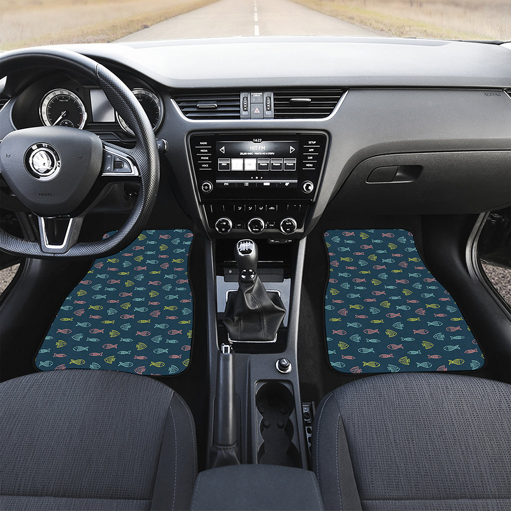 Cute Fish Pattern Print Front and Back Car Floor Mats