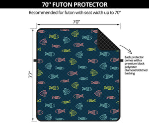 Cute Fish Pattern Print Futon Protector