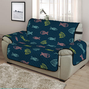 Cute Fish Pattern Print Half Sofa Protector