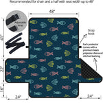 Cute Fish Pattern Print Half Sofa Protector