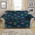 Cute Fish Pattern Print Loveseat Protector