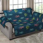 Cute Fish Pattern Print Loveseat Protector