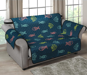 Cute Fish Pattern Print Loveseat Protector