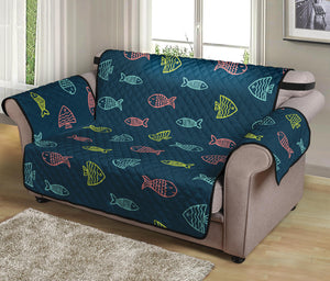 Cute Fish Pattern Print Loveseat Protector