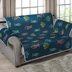 Cute Fish Pattern Print Loveseat Protector