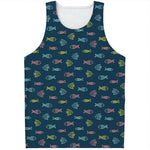 Cute Fish Pattern Print Men's Tank Top