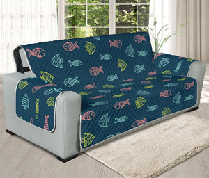 Cute Fish Pattern Print Oversized Sofa Protector