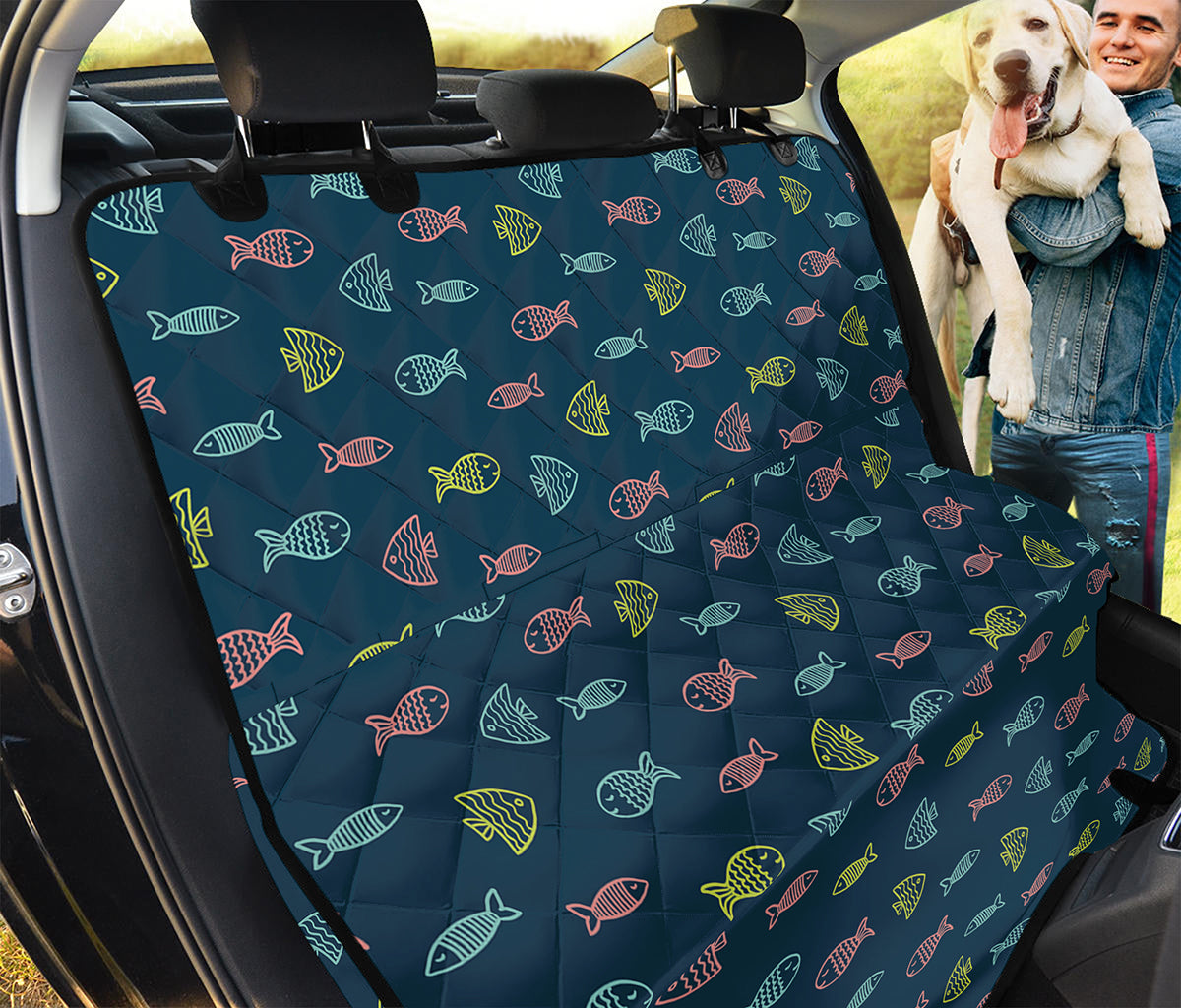 Cute Fish Pattern Print Pet Car Back Seat Cover