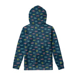 Cute Fish Pattern Print Pullover Hoodie