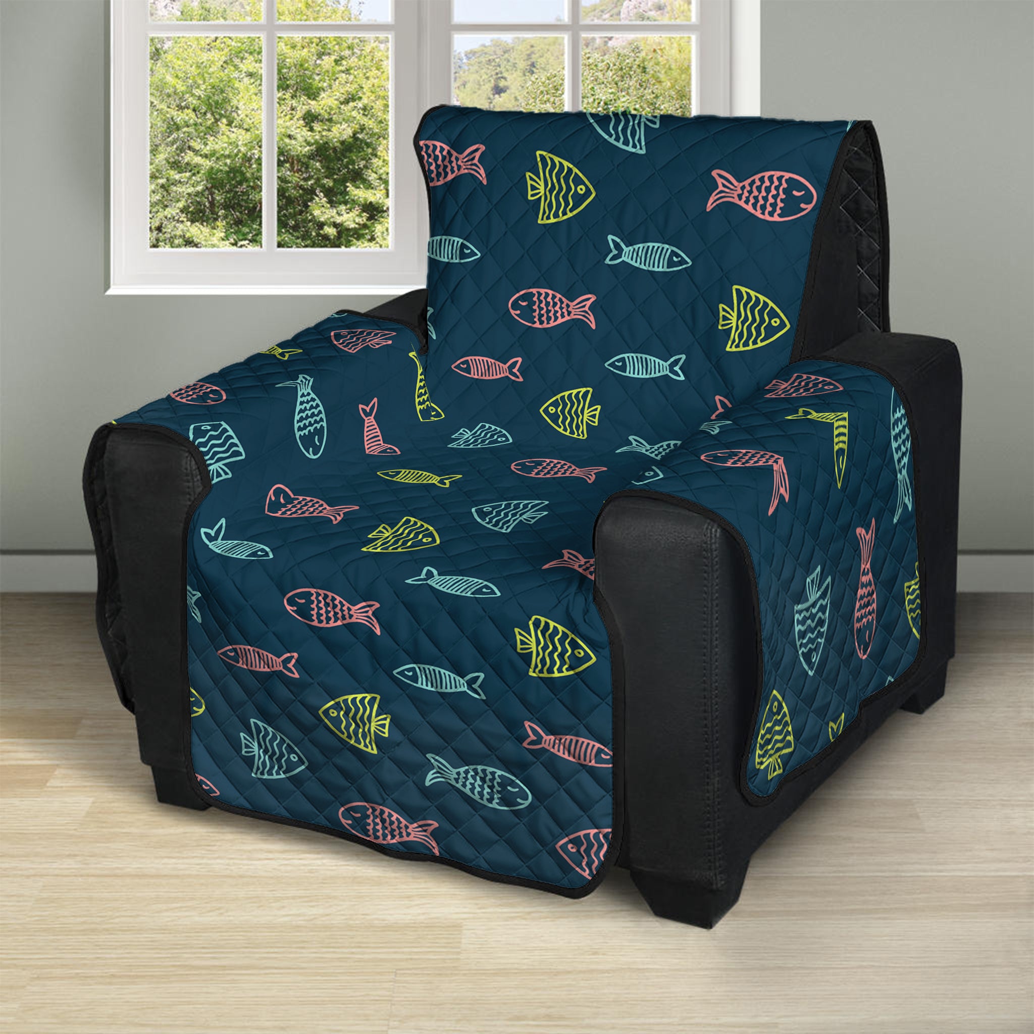 Cute Fish Pattern Print Recliner Protector