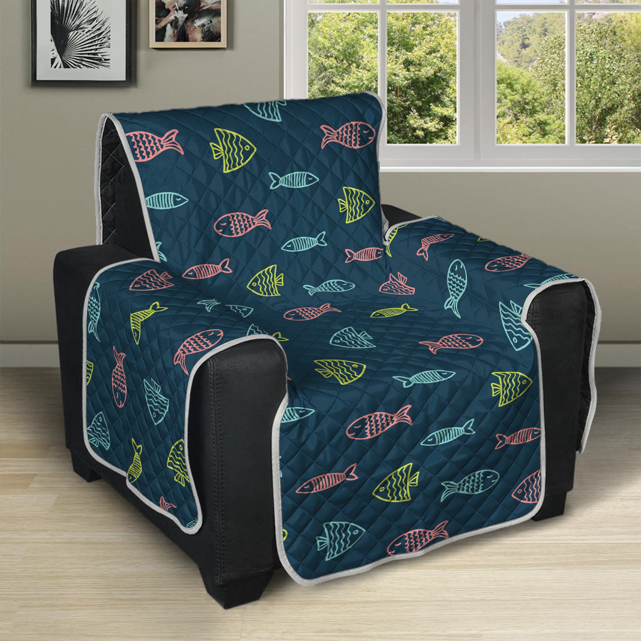 Cute Fish Pattern Print Recliner Protector