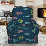 Cute Fish Pattern Print Recliner Slipcover