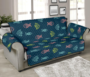 Cute Fish Pattern Print Sofa Protector