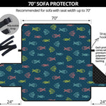 Cute Fish Pattern Print Sofa Protector