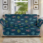 Cute Fish Pattern Print Sofa Protector