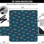 Cute Fish Pattern Print Sofa Protector