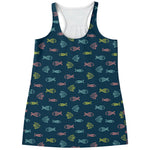 Cute Fish Pattern Print Women's Racerback Tank Top