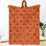 Cute Fox Pattern Print Blanket