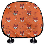 Cute Fox Pattern Print Car Headrest Covers