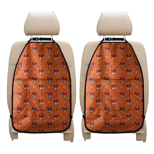 Cute Fox Pattern Print Car Seat Organizers