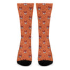 Cute Fox Pattern Print Crew Socks