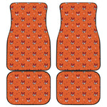 Cute Fox Pattern Print Front and Back Car Floor Mats