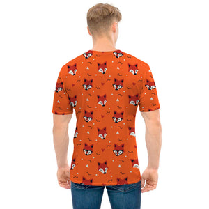 Cute Fox Pattern Print Men's T-Shirt